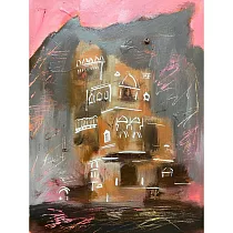 【玲廊滿藝】曾蘑菇─失落的古堡41x31cm