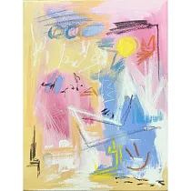 【玲廊滿藝】曾蘑菇─月光下41x31cm