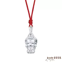 J’code真愛密碼銀飾 小萌佛─觀音純銀墜子 送黑皮繩項鍊