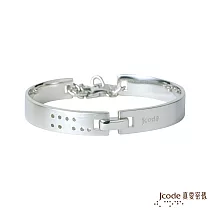 J’code真愛密碼銀飾 扣住真愛純銀男手環