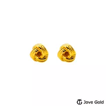 JoveGold漾金飾 小餅乾黃金耳環