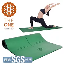 【The One】莫蘭迪 天然橡膠PU 極致止滑正位線瑜珈墊 5mm(三色任選) 綠色