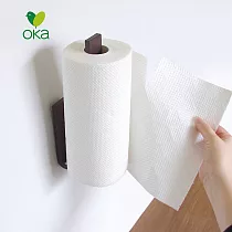 【日本OKA】PLYS base無痕貼掛式廚房紙巾架─2色可選─ 焦糖棕
