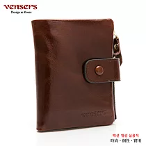 【vensers】牛皮潮流個性皮夾(TC601901咖啡短夾)