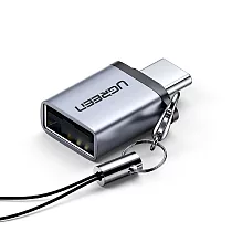 綠聯Type─C轉USB3.0轉接頭 黑色 Aluminum版