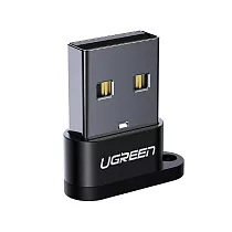 綠聯 USB A公轉Type─C母 鋁殼帶掛繩黑色 迷你版
