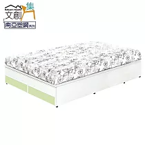 【文創集】莉可 環保3.5尺單人南亞塑鋼床底(不含床墊) 時尚雙色