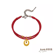 J’code真愛密碼金飾 射手座守護─橄欖葉黃金紅繩手鍊