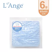 L’Ange 棉之境 6層紗布連帽浴巾 65cmx65cm ─ 藍色