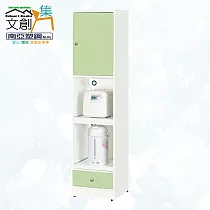 【文創集】南亞塑鋼 安卡多彩1.5尺雙托盤式單抽單開門高餐櫃/電器櫃(九色可選) 淺綠雙色