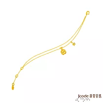 J’code真愛密碼金飾 處女座─四葉幸運草黃金手鍊