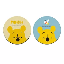 【Disney迪士尼】軟式珪藻土吸水杯墊 珪藻土 杯墊 (2入/組) (10*10*0.5cm) 【收納王妃】 我是維尼─圓