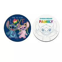 【Disney迪士尼】軟式珪藻土吸水杯墊 彩虹系列 珪藻土 杯墊 (2入/組)(10*10*0.5cm)【收納王妃】 史迪奇
