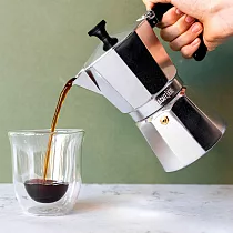 《La Cafetiere》義式摩卡壺 | 濃縮咖啡 摩卡咖啡壺 ─ 銀6杯