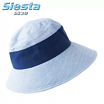 日本製造Siesta側邊蝴蝶結造型淑女帽抗UV紫外線遮陽防曬帽130981 藍色
