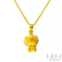 甜蜜約定 Doraemon 幸運雞哆啦A夢黃金墜子─立體硬金款 送黃鋼項鍊