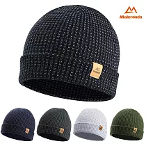 秋冬新款 百搭質感更升級!! Maleroads 夜間反光保暖運動帽 防風防寒 慢跑 騎自行車 登山 戶外 逛街 旅行 雙層針織毛帽 彈性舒適 帽子 黑色