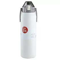 【JP嚴選─捷仕特】日系簡約不銹鋼大容量316保溫瓶─1700ml 雪球白