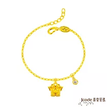 J’code真愛密碼金飾 大甲媽 虎爺小神衣平安符硬金手鍊 垂吊式