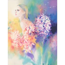【玲廊滿藝】麗子Emily─風信子花神40x30cm