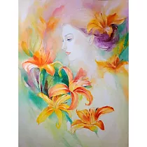 【玲廊滿藝】麗子Emily─母親花40x30cm
