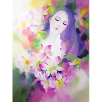 【玲廊滿藝】麗子Emily─蝴蝶蘭花神40x30cm