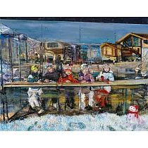 【玲廊滿藝】龔名俐─瑞雪紛飛91x116.5cm