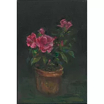 【玲廊滿藝】龔名俐─靜物_薔薇25.5x17.5cm