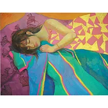 【玲廊滿藝】李喬煒─賴小姐與他的安心小毯子65x50cm