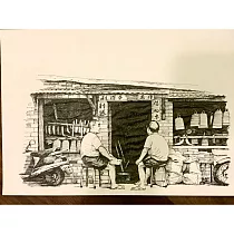 【玲廊滿藝】李曙初─石碇的打鐵店21x27.9cm