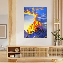 【御畫房】日照金山 國家一級畫師手繪油畫60×90cm VF─101 (客製商品)