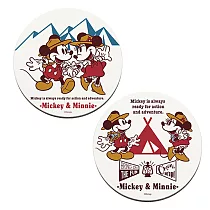 【Disney 迪士尼】軟式珪藻土吸水杯墊 登山系列 (2入/組) (10*10*0.5cm) 冒險米奇米妮