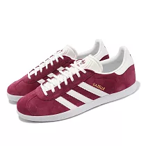 adidas 休閒鞋 Gazelle 男鞋 女鞋 酒紅 白 經典 復古 三線 金標 麂皮 愛迪達 B41645