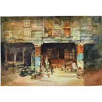 【玲廊滿藝】張宏彬─老屋記憶25.5x37cm