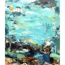 【玲廊滿藝】劉巧玲─時間與潮汐53x45.5cm