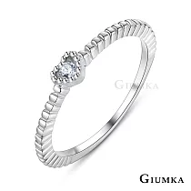 GIUMKA戒指尾戒知心女戒精鍍正白K玫瑰金新春開運戒質感飾品推薦MR21025 4 銀色美國圍4號
