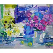 【玲廊滿藝】陳麗英─美麗的日子60.5x72.5cm