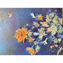 【玲廊滿藝】林錦屏─菊花31x41cm