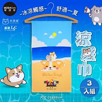 【富璟】柴語錄聯名款涼感巾─三入組四款可選 廢柴 阿吉 太子 鐵道溫泉