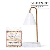 DURANCE朵昂思 經典手工精油蠟燭(180g)+南法大理石香氛融燭燈─公司貨─多款可選 榛果曲奇