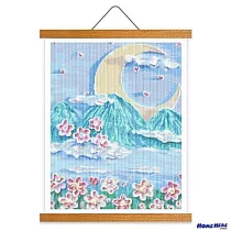 [HOMEHERE] DIY鑽石畫/山間三日月 掛軸無框版