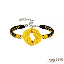 J’code真愛密碼金飾 運轉錢坤貔貅硬金編織男手鍊