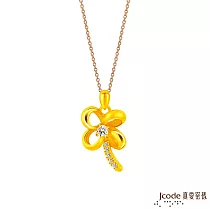 J’code真愛密碼金飾 見證幸福黃金墜子 送黃鋼項鍊