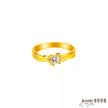 J’code真愛密碼金飾 微光閃爍黃金戒指