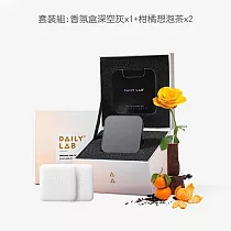 Daily Lab 特斯拉 Tesla 車用流光玻璃系列車載香氛盒DLCX5010含香氛膠囊(套裝組) 深空灰─柑橘想泡茶