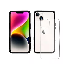 Telephant太樂芬 iPhone 14/13 共用 EPI 水波紋抗污防摔手機殼 純黑
