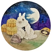 【玲廊滿藝】陳苡瑄─中秋37x37cm