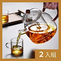 CS22 茶之道耐熱玻璃大容量煮茶壺(1300ML)─2入