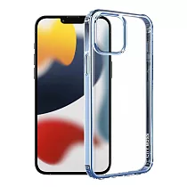 City Boss for iPhone 13 Pro Max 6.7吋 彩盾透明軍規防摔殻 遠峰藍