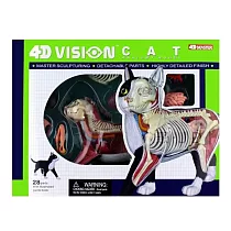 【4D MASTER】立體拼組模型動物系列─半透視貓 622004